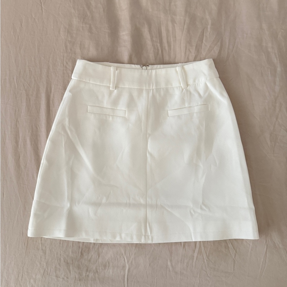Commense White Mini Skirt